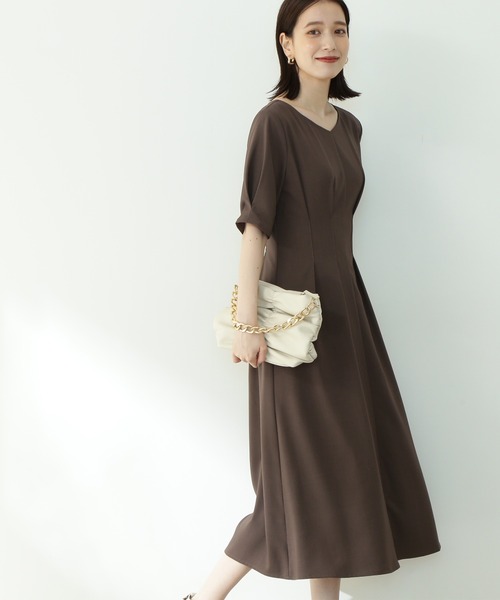 「N.(N. Natural Beauty Basic)」 半袖ワンピース MEDIUM ブルー レディース_画像7