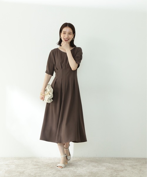 「N.(N. Natural Beauty Basic)」 半袖ワンピース MEDIUM ブルー レディース_画像8