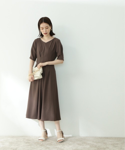 「N.(N. Natural Beauty Basic)」 半袖ワンピース MEDIUM ブルー レディース_画像9