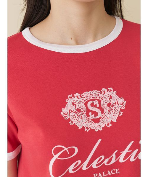 SNIDEL（スナイデル） tシャツ 半袖 「UVカット」エンブレムリンガーT