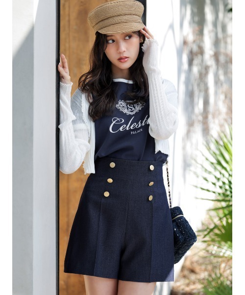 SNIDEL（スナイデル） tシャツ 半袖 「UVカット」エンブレムリンガーT