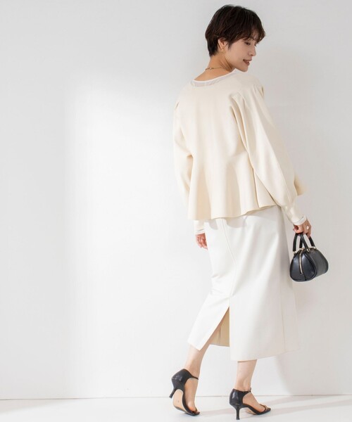 「NOLLEY'S」 ニットカーディガン 38 アイボリー レディース_画像8
