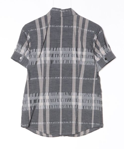 BURBERRY チェック柄 半袖シャツワンピース 38 BURBERRY（バーバリー） チェック柄半袖シャツ 38 グレー レディース