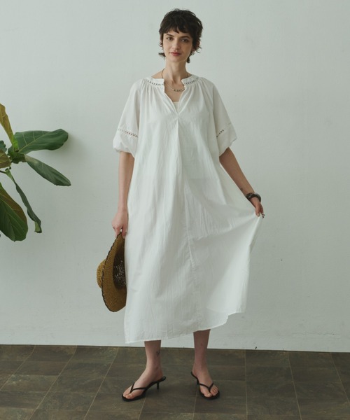 Plumel ワンピース 夏 Cotton Caftan Loose Dress / コットンカフタン