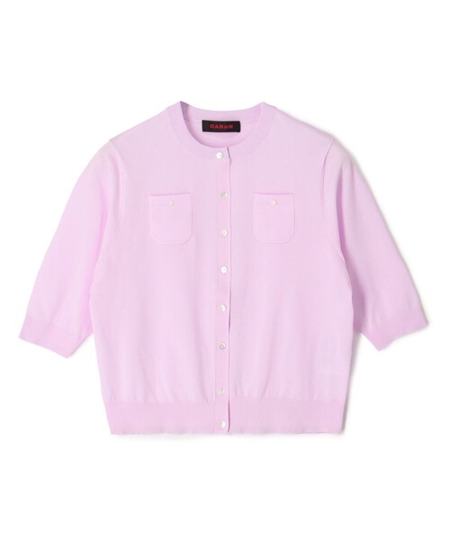 「CABaN」 ニットカーディガン S ピンク レディース_画像3
