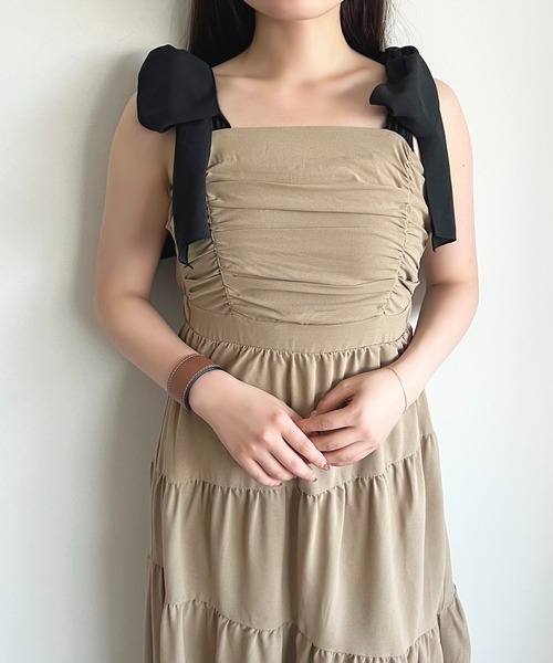 「apres jour」 キャミソールワンピース フリー アイボリー レディース_画像4