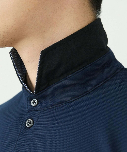 「MK MICHEL KLEIN HOMME 」 半袖ポロシャツ 46 ブルー メンズ_画像5