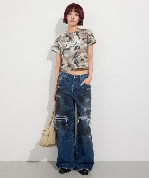 SLY（スライ） ワイドパンツ ジーンズ デニム デニムパンツ L/W HIGH