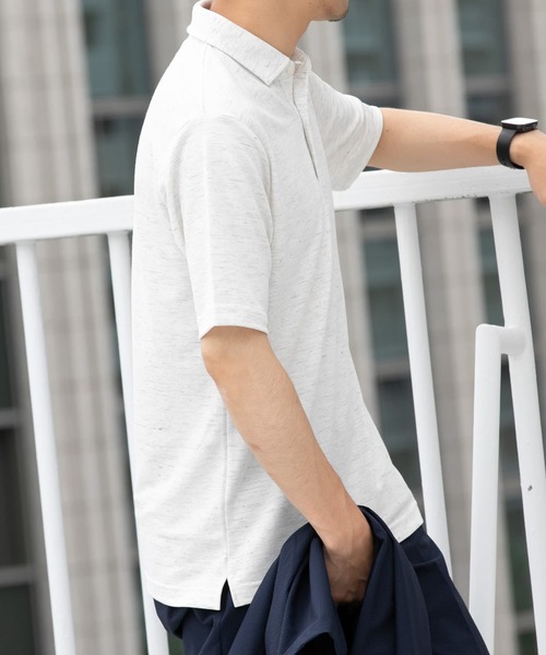 「URBAN RESEARCH ROSSO MEN」 半袖ポロシャツ LARGE ブラック メンズ_画像5