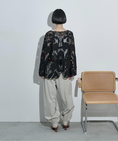 「THE YOn」 長袖ブラウス FREE モカ レディース_画像5