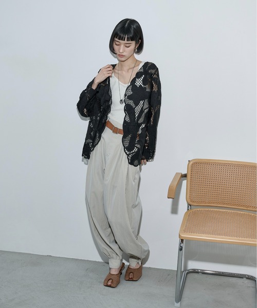 「THE YOn」 長袖ブラウス FREE モカ レディース_画像6