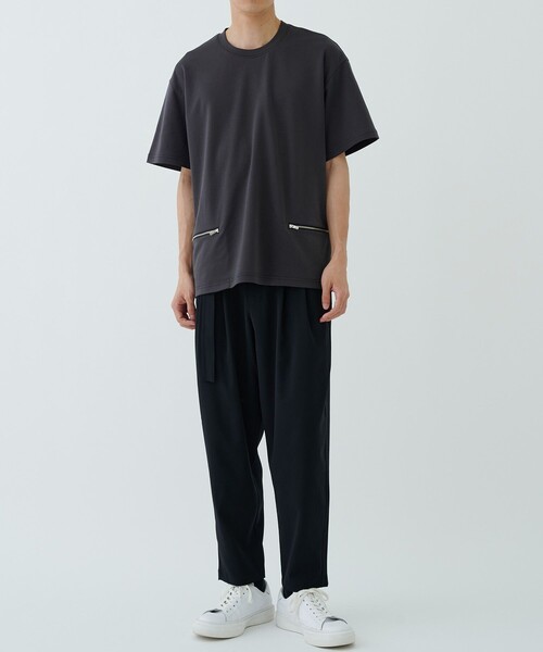 「ATTACHMENT」 半袖Tシャツ 2 ブラック メンズ_画像2