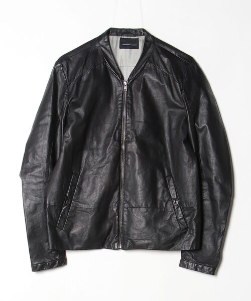 DIESEL BLACK GOLD ブラック ジャケット DIESEL BLACK GOLD 「DIESEL GOLD」 レザーブルゾン - ブラック メンズ