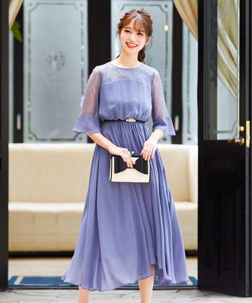 ドレス デコルテレース結婚式ロングワンピースドレス Zozotown Yahoo 店 通販 Yahoo ショッピング