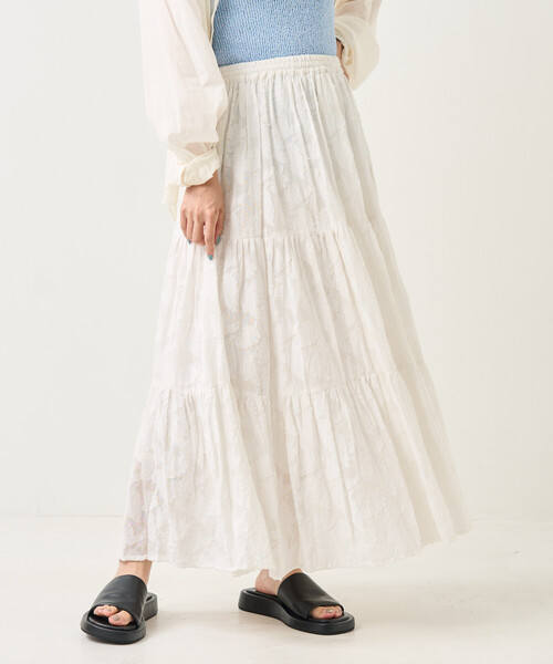 【美品】キャバン　 コットンポリスクエアジャガードアメリカンスリーブ　フリー FREAK'S STORE（フリークスストア） スカート FREAK'S STORE