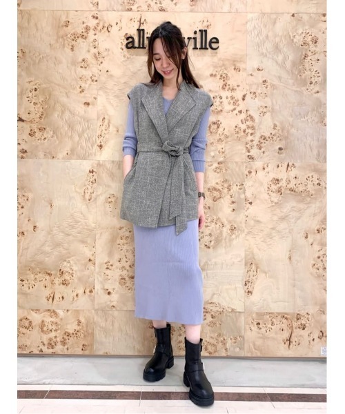 ノンウールツイードフリンジジレ|allureville OFFICIAL SITE
