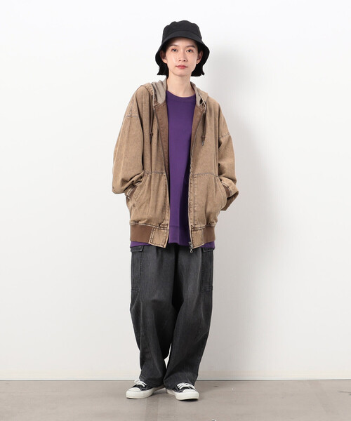 【美品】 prit インディゴダブルガーゼ ワイドブルゾン ダブルガーゼインディゴジャケット 40代・50代からの婦人服