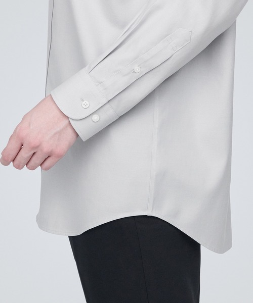 無印良品（MUJI） シャツ ノンアイロンビジネスセミワイドカラー長袖