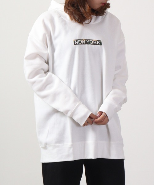 FUNALIVE パーカー Printed brushed lining pullover hoodie