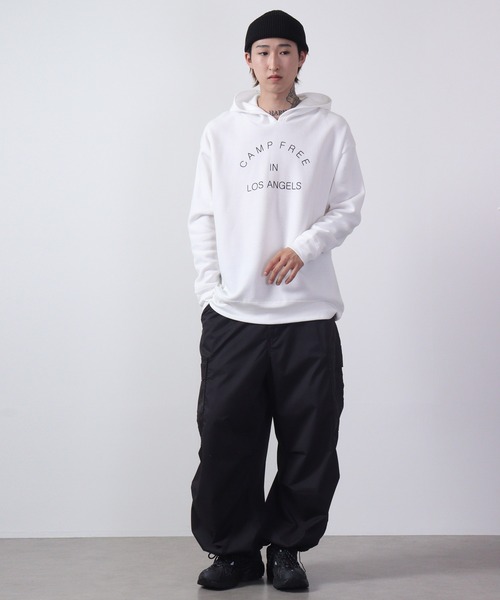 パーカー・フーディ Fallett BRUSH LOGO HOODIE MY100 HUF パーカー CUT AND PASTE FLEECE HOODIE / ハフ