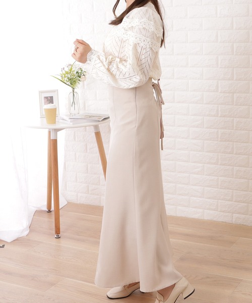 Lace Ladies（レースレディース） ブラウス シャツ Vネックレース付き