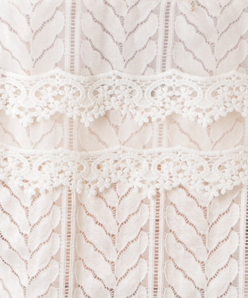 Lace Ladies（レースレディース） ブラウス シャツ Vネックレース付き