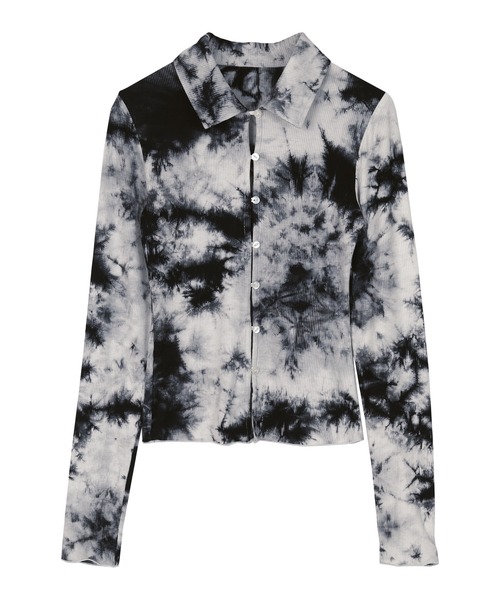 miette（ミエット） tシャツ フロントボタンムラ染めリブトップス