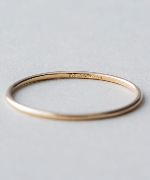 ete bijoux K18YGスキニーリング 5号 ete bijoux 指輪 リング K18YG スキニー レディース : ZOZOTOWN
