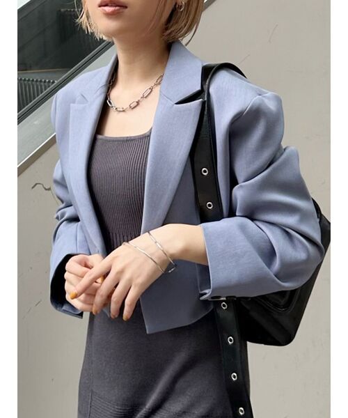 ★新品★MURUA ジャケット ムルーア MURUA フェイクレザーミドルジャケット （ダークグレー