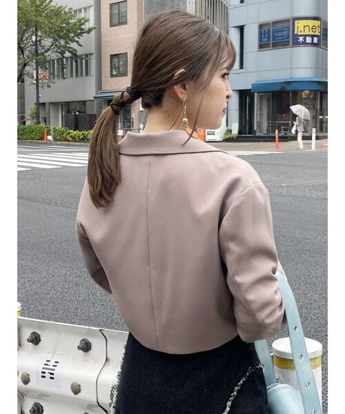 美品⭐︎24SS MURUA パウダーツイルダブルタックジャケット ダークグレー 美品⭐︎24SS MURUA パウダーツイルダブルタックジャケット