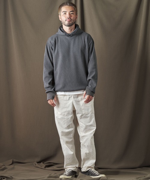 narifuri（ナリフリ） パーカー マルチワッフルプルオーバーパーカー