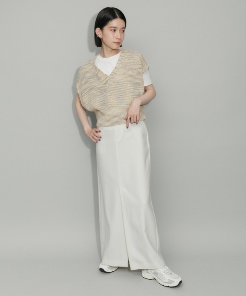 Adam et Rope' - 【ADAM ET ROPE'/アダムエロペ】WEB限定 ファンシーニットジレ ADAM ET ROPE' ニット セーター 「WEB限定」ファンシー