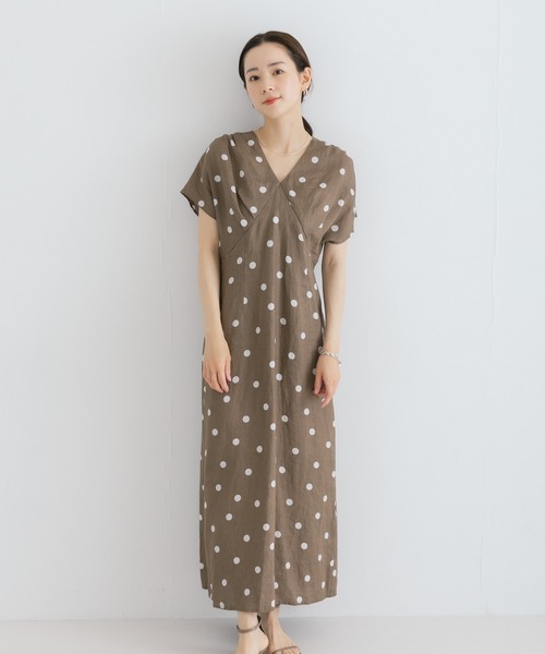 URBAN RESEARCHリネンウエストタックフレンチスリーブワンピース　S URBAN RESEARCH ワンピース ウエストタックフレンチスリーブ