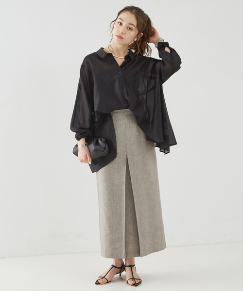 Rouge vif Anna ブラウス シャツ シアーバックシャンフレア