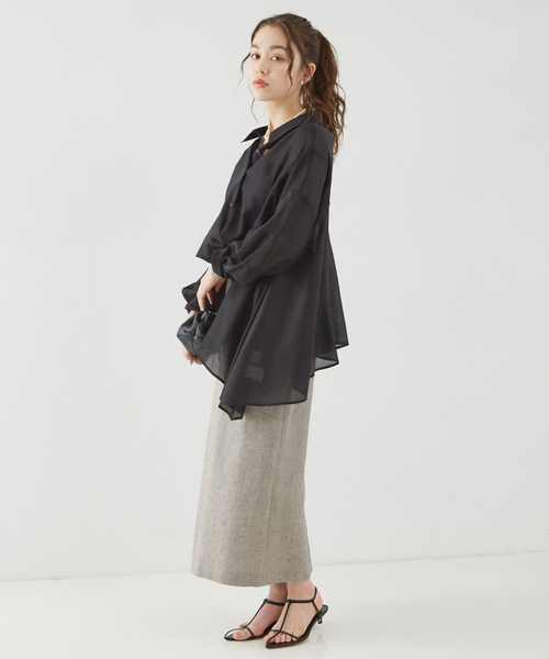 Rouge vif Anna ブラウス シャツ シアーバックシャンフレア