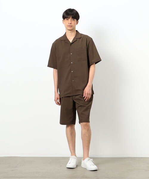 REMI RELIEF オープンカラーシャツ オーバーサイズ M〜L相当 リネン COMME CA ISM｜ファンクショナル リネンライク オープンカラー