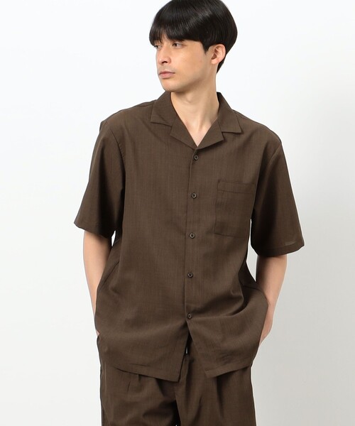 シャツの店 COMME CA ISM シャツ ファンクショナル リネンライク オープン