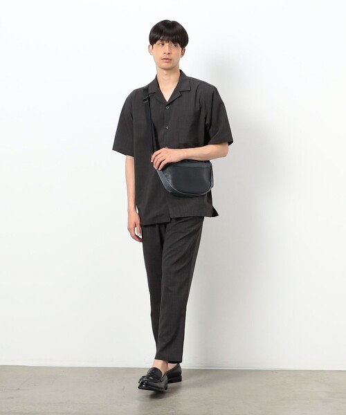 COMME CA ISM シャツ ファンクショナル リネンライク オープン