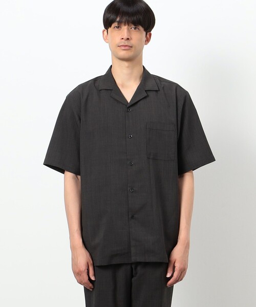 シャツ メンズ S COMME CA ISM シャツ ファンクショナル リネンライク オープン