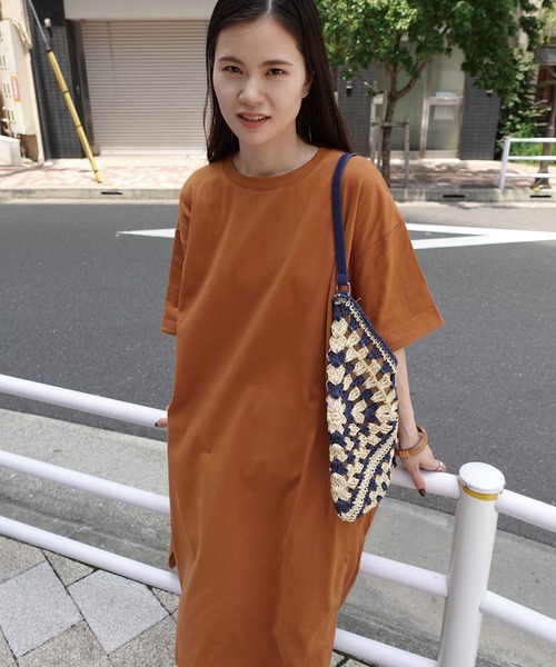 CORNERS ワンピース USAコットンビッグシルエットTシャツ