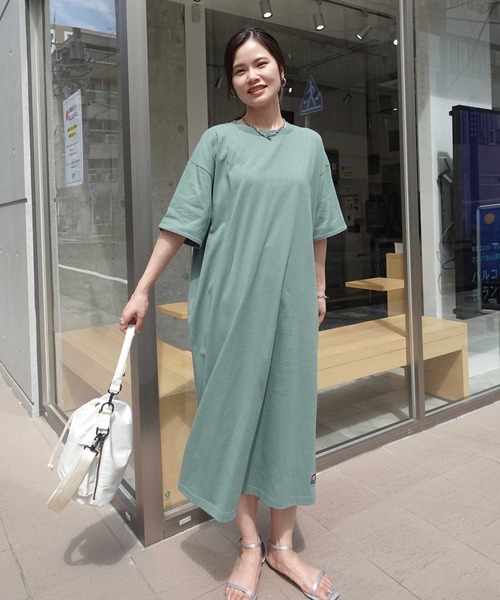CORNERS ワンピース USAコットンビッグシルエットTシャツ