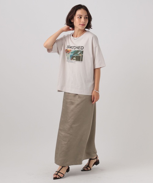 BAYFLOW tシャツ 「シワになりにくい」フォトプリントワイドT