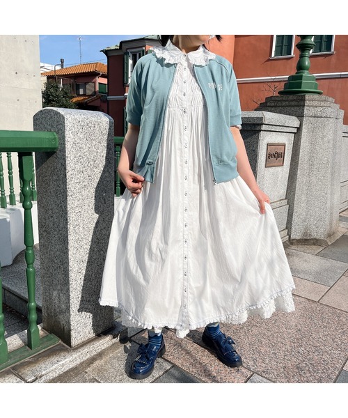 PINK HOUSE カーディガン ハニーレモンテディバックプリント