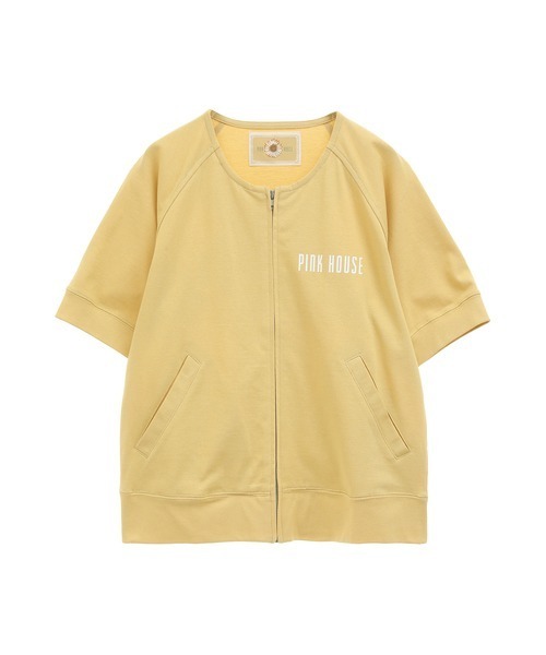 PINK HOUSE カーディガン ハニーレモンテディバックプリント