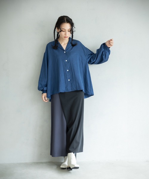 OSMOSIS パンツ バイカラーラップパンツ レディース : ZOZOTOWN