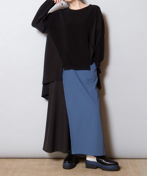 OSMOSIS パンツ バイカラーラップパンツ レディース : ZOZOTOWN
