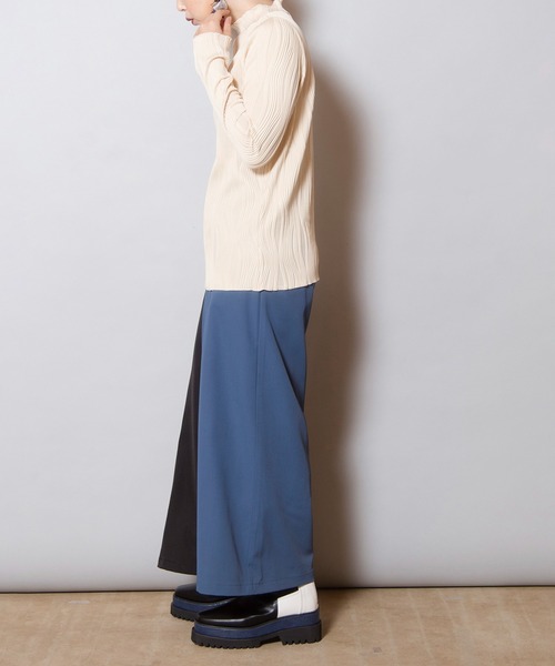 OSMOSIS  オブモーシス　ワイド　パンツ　ウエスト　ゴム　ロングスカート OSMOSIS オブモーシス ワイド パンツ ウエスト ゴム ロング