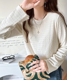 トップス 長袖 クルーネック プルオーバー 大人カジュアル 白 classicalelf tシャツ 今日のシーンにもぴったりフィット