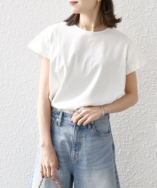 「SHIPS any」 半袖カットソー ONE SIZE ブラック レディース SHIPS any 「SHIPS any」 半袖カットソー ONE SIZE ブラック