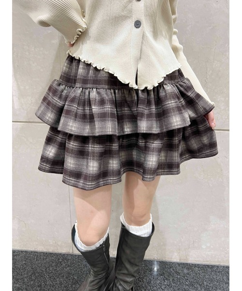 dimmoire チェックスカート ベルトプリーツミニスカート【チェック】 | DimMoire